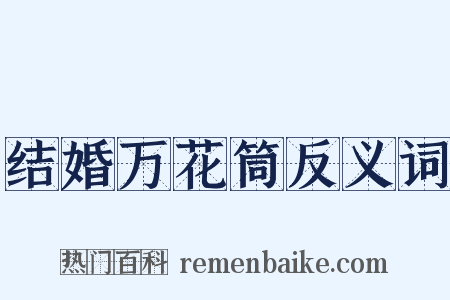 结婚万花筒反义词是什么意思的图片